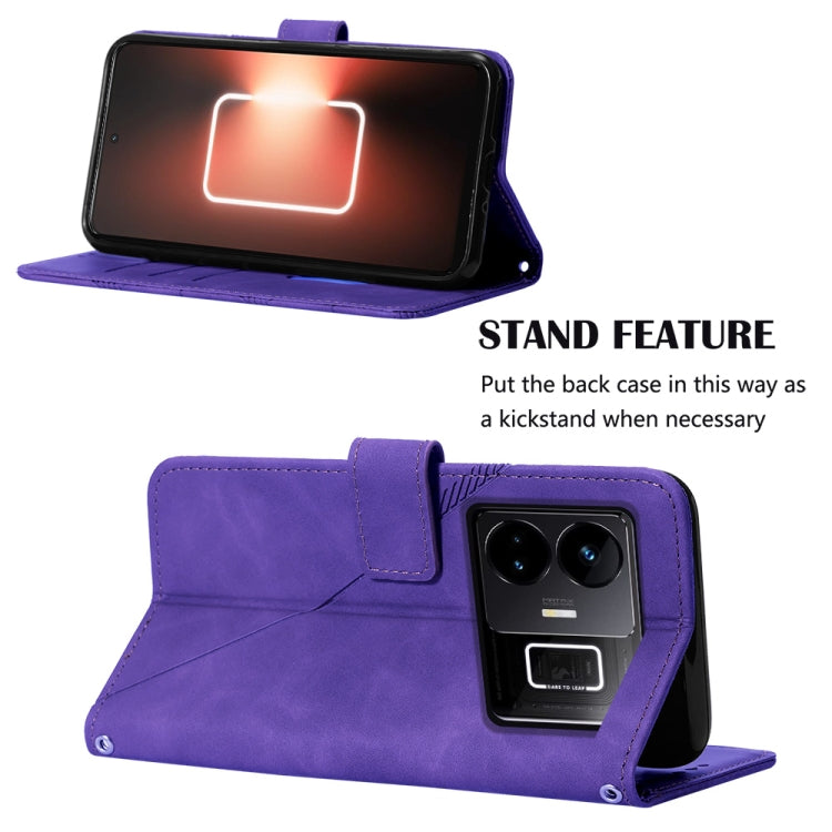 For Realme GT Neo 5 5G / GT 3 Crossbody 3D Embossed Flip Leather Phone Case