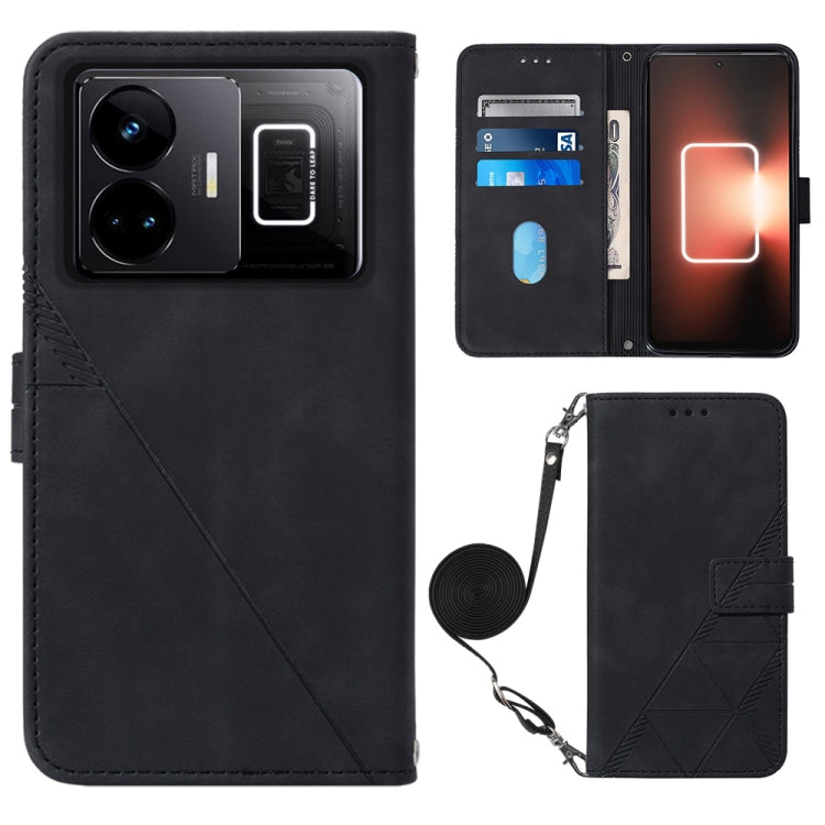 For Realme GT Neo 5 5G / GT 3 Crossbody 3D Embossed Flip Leather Phone Case
