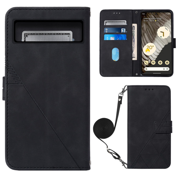For Google Pixel 8 Pro Crossbody 3D Embossed Flip Leather Phone Case
