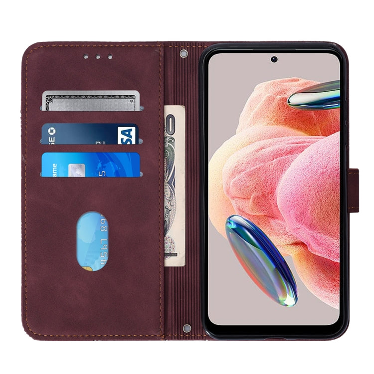 For Xiaomi Redmi Note 12 4G Global Crossbody 3D Embossed Flip Leather Phone Case