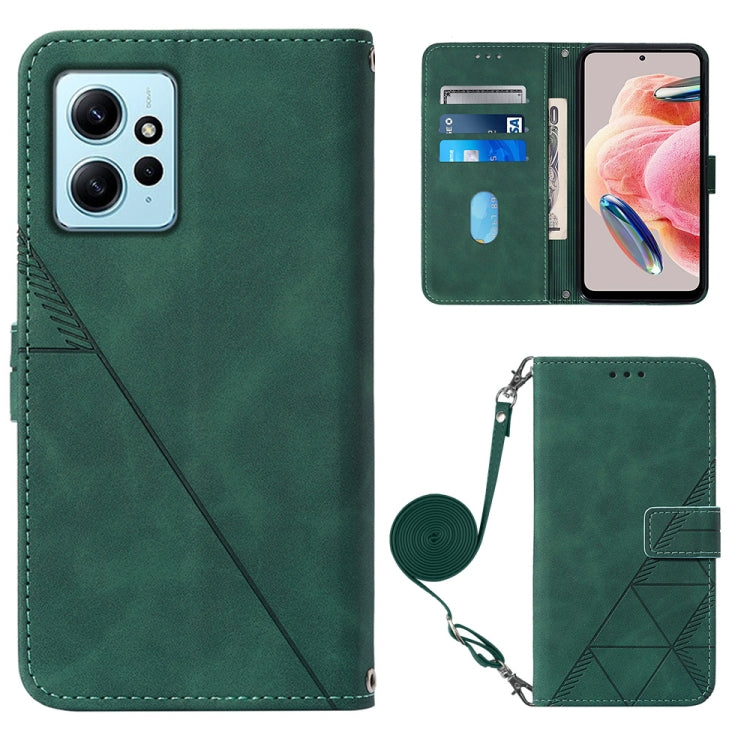 For Xiaomi Redmi Note 12 4G Global Crossbody 3D Embossed Flip Leather Phone Case