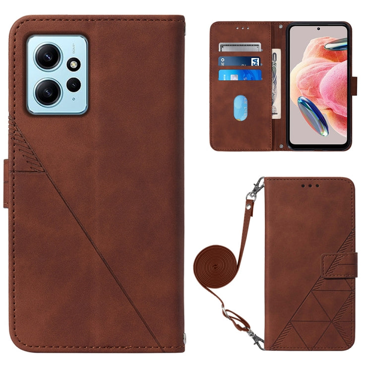 For Xiaomi Redmi Note 12 4G Global Crossbody 3D Embossed Flip Leather Phone Case