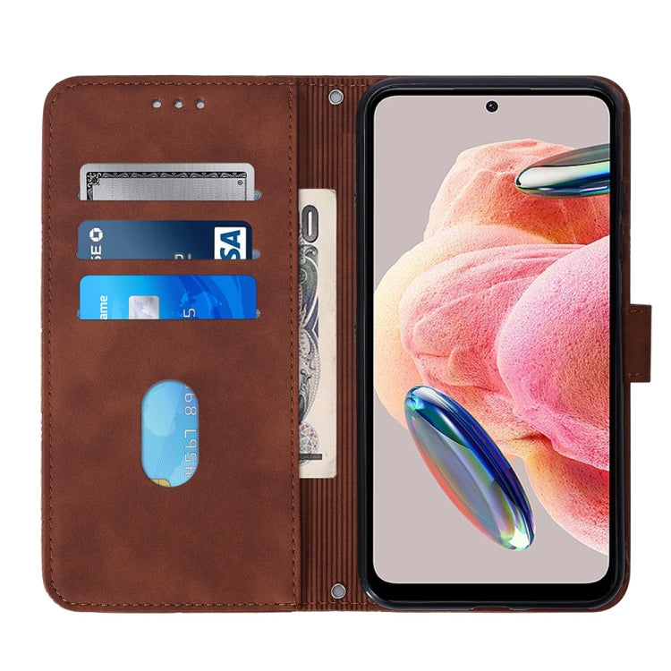 For Xiaomi Redmi Note 12 4G Global Crossbody 3D Embossed Flip Leather Phone Case