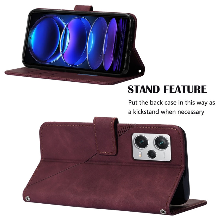 For Xiaomi Redmi Note 12 Pro+ 5G Global Crossbody 3D Embossed Flip Leather Phone Case