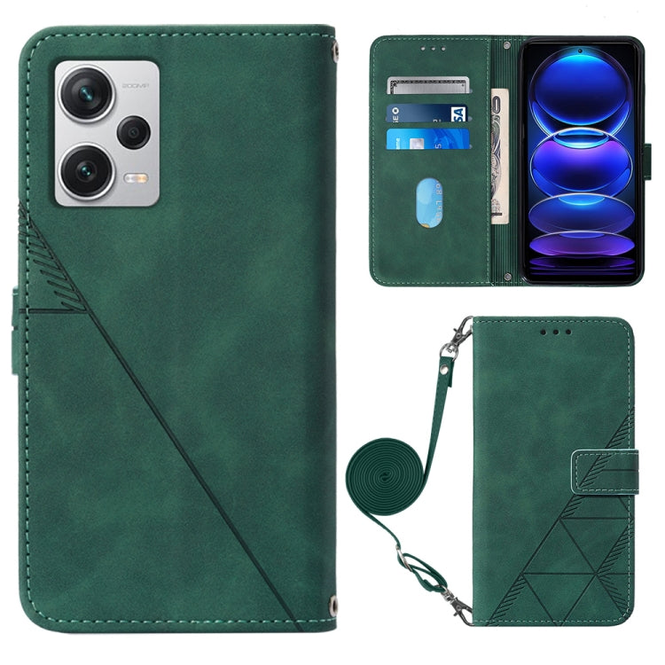 For Xiaomi Redmi Note 12 Pro+ 5G Global Crossbody 3D Embossed Flip Leather Phone Case