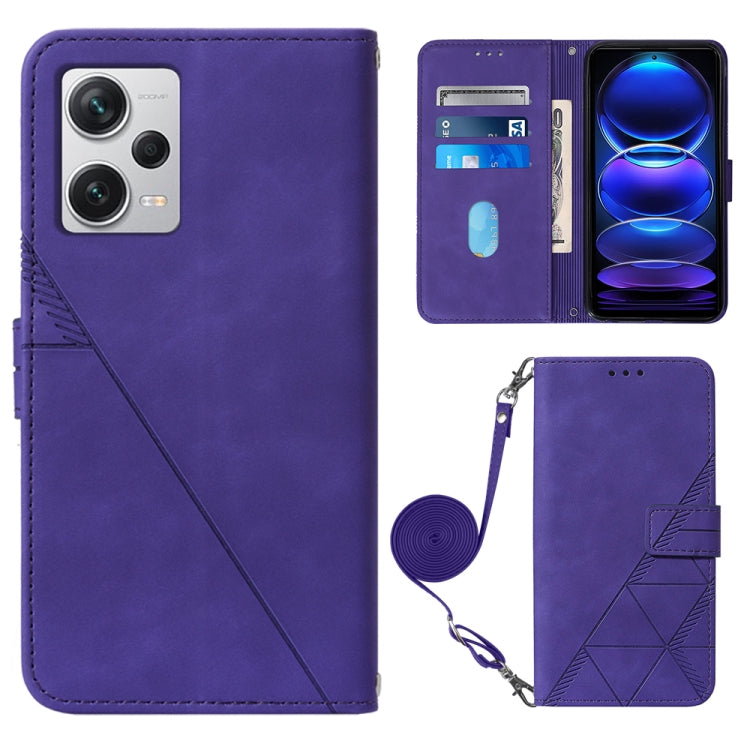 For Xiaomi Redmi Note 12 Pro+ 5G Global Crossbody 3D Embossed Flip Leather Phone Case