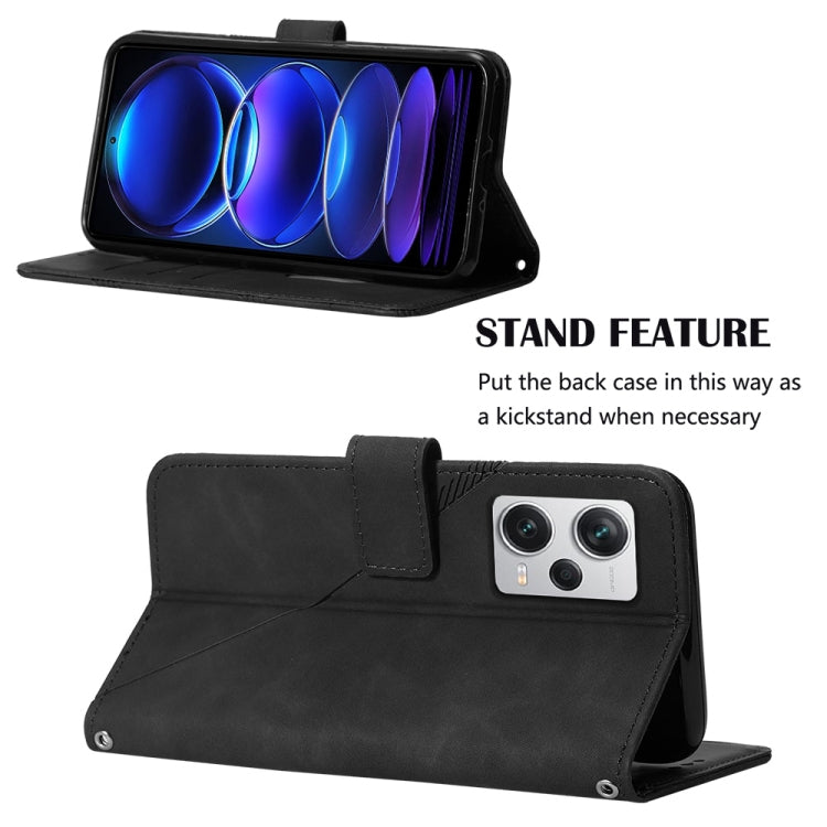 For Xiaomi Redmi Note 12 Pro+ 5G Global Crossbody 3D Embossed Flip Leather Phone Case