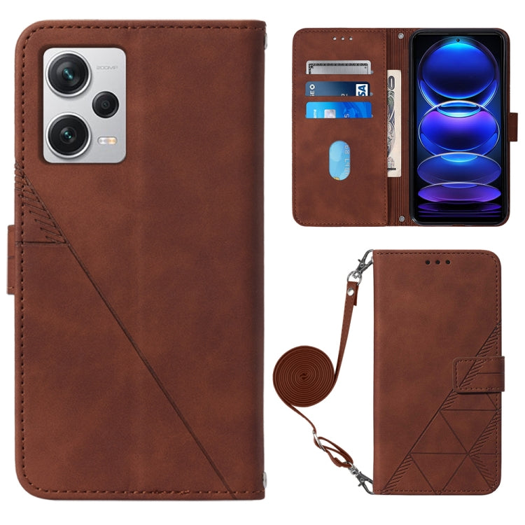 For Xiaomi Redmi Note 12 Pro+ 5G Global Crossbody 3D Embossed Flip Leather Phone Case