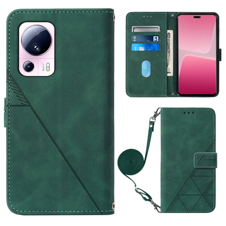 For Xiaomi 13 Lite 5G Crossbody 3D Embossed Flip Leather Phone Case