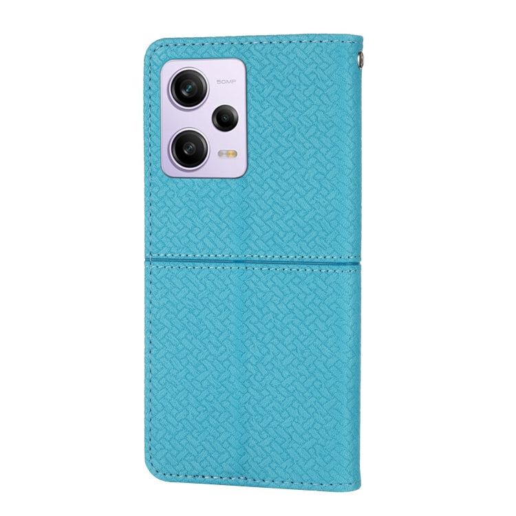 For Redmi Note 12 5G Global Woven Texture Stitching Magnetic Leather Phone Case