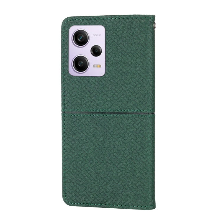 For Redmi Note 12 Pro+ Global Woven Texture Stitching Magnetic Leather Phone Case