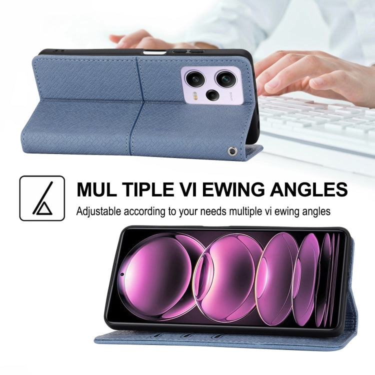 For Redmi Note 12 Pro+ Global Woven Texture Stitching Magnetic Leather Phone Case