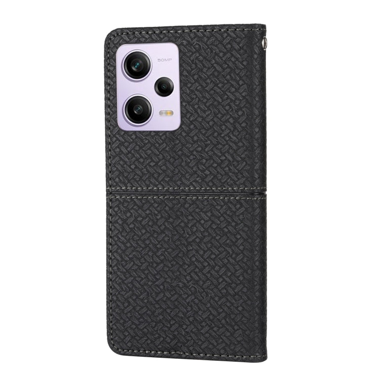 For Redmi Note 12 4G Global Woven Texture Stitching Magnetic Leather Phone Case