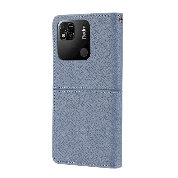 For Xiaomi Redmi 12C Woven Texture Stitching Magnetic Leather Phone Case