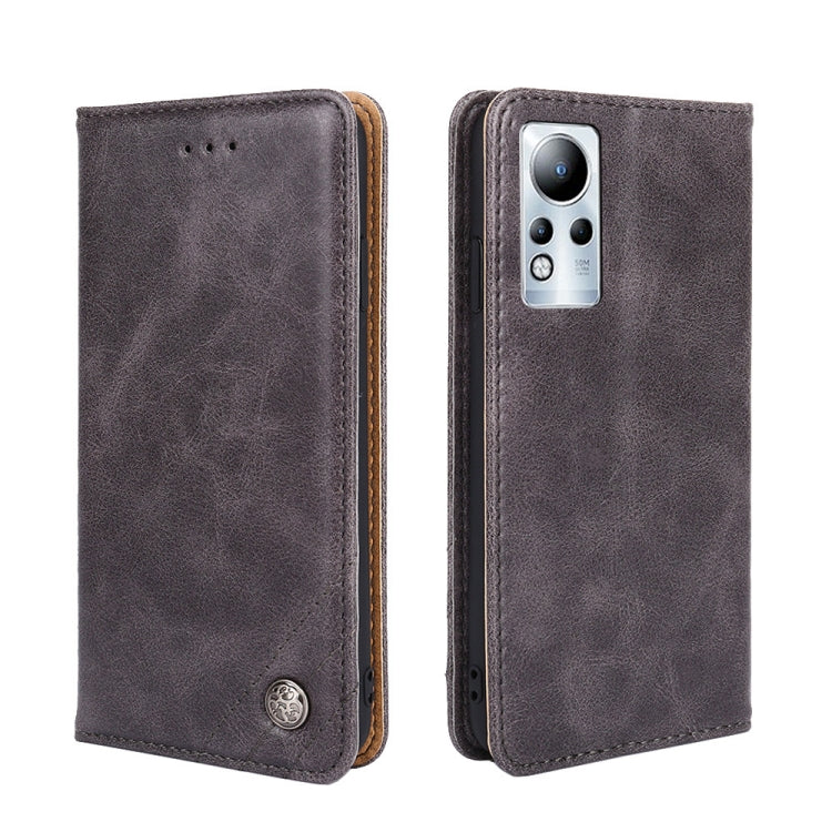 For Infinix Note 11 Non-Magnetic Retro Texture Leather Phone Case