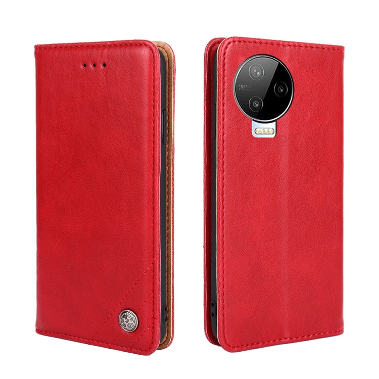For Infinix Note 12 Pro 4G Non-Magnetic Retro Texture Leather Phone Case