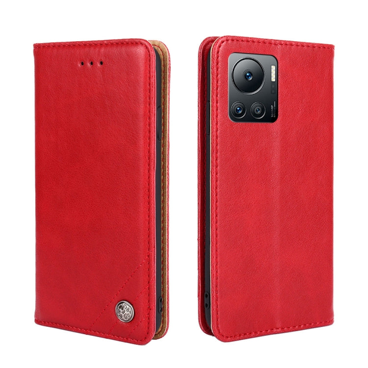 For Infinix Note 12 VIP Non-Magnetic Retro Texture Leather Phone Case