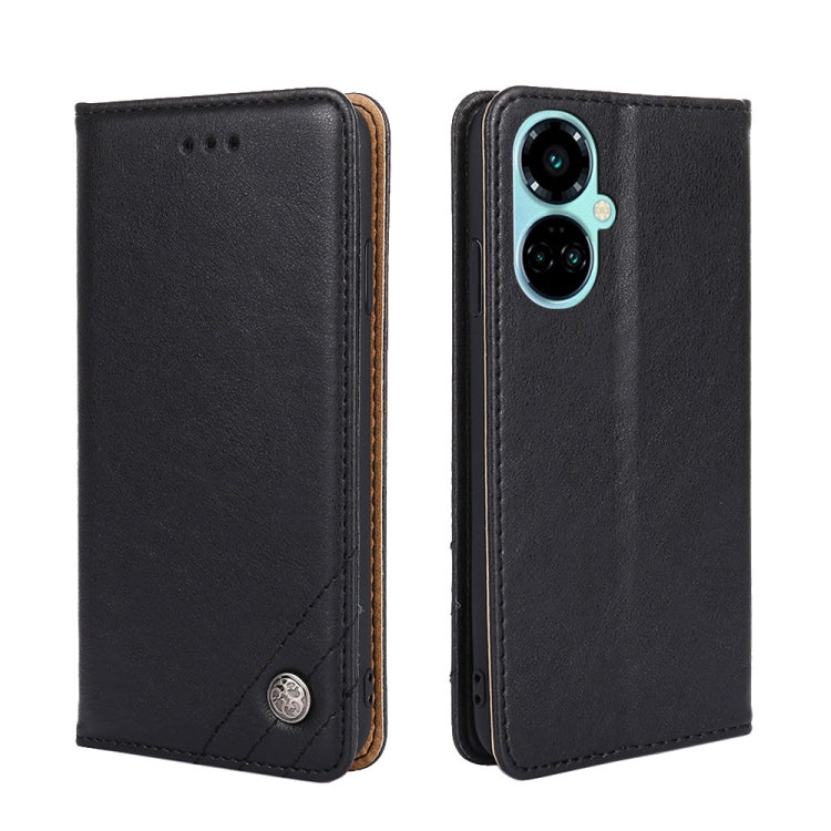 For Tecno Camon 19 / 19 Pro Non-Magnetic Retro Texture Leather Phone Case