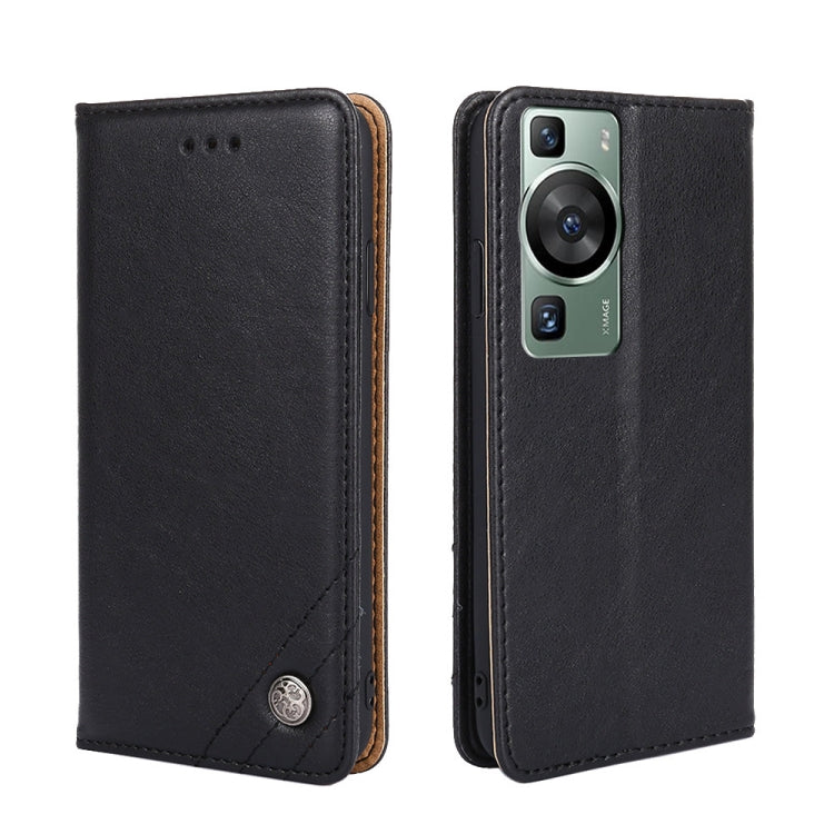 For Huawei P60 / P60 Pro Non-Magnetic Retro Texture Leather Phone Case