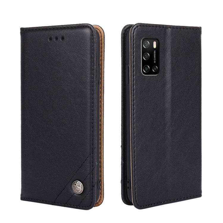 For Rakuten Big S Non-Magnetic Retro Texture Leather Phone Case