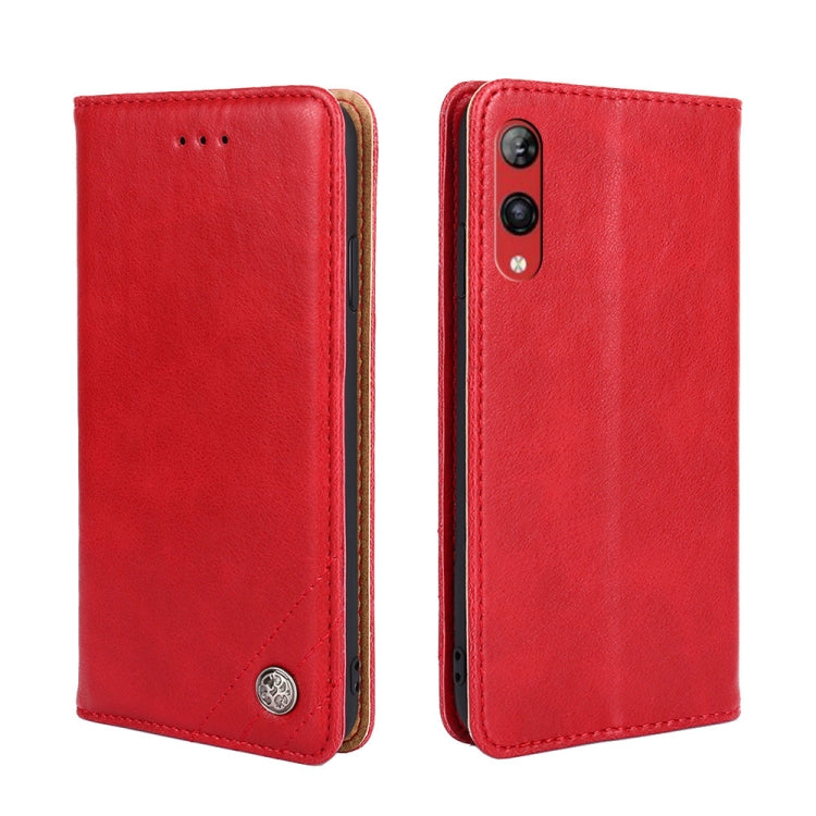 For Rakuten Hand 4G Non-Magnetic Retro Texture Leather Phone Case