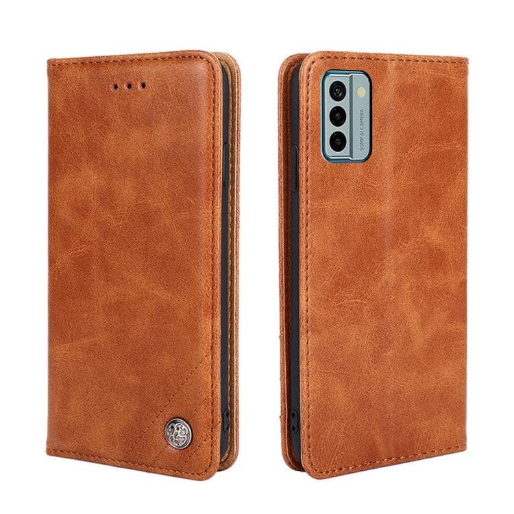For Nokia G22 Non-Magnetic Retro Texture Leather Phone Case