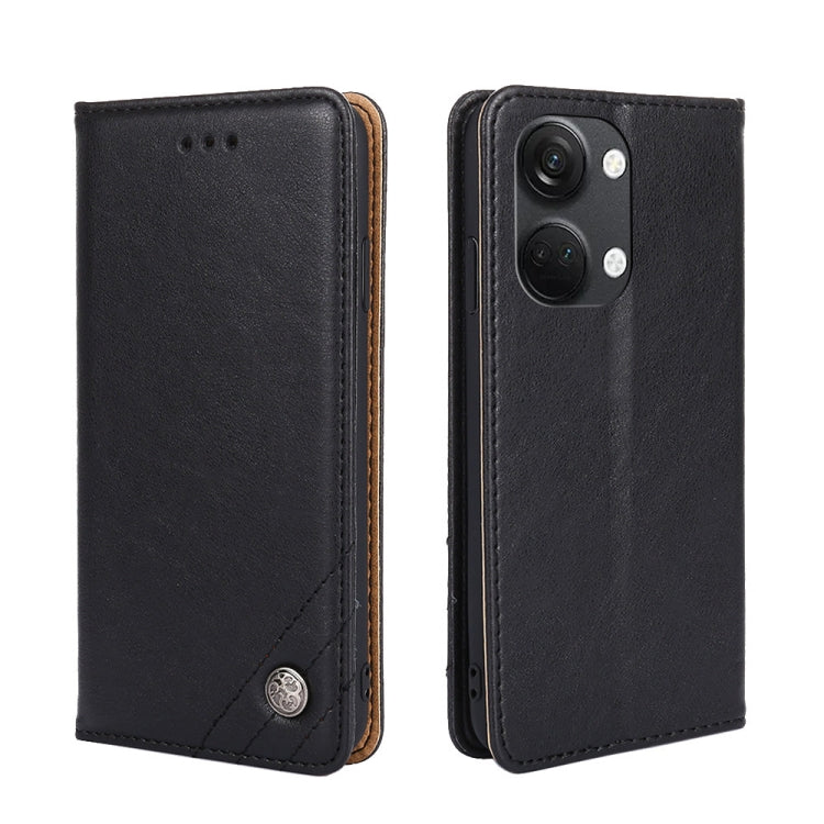 For OnePlus Ace 2V 5G Non-Magnetic Retro Texture Leather Phone Case