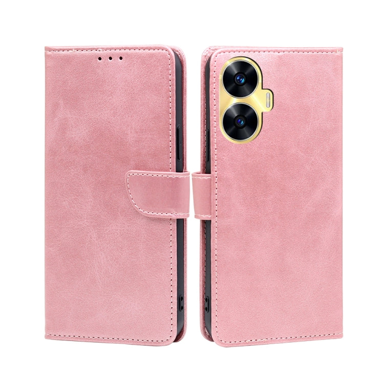 For Realme C55 4G Calf Texture Buckle Flip Leather Phone Case