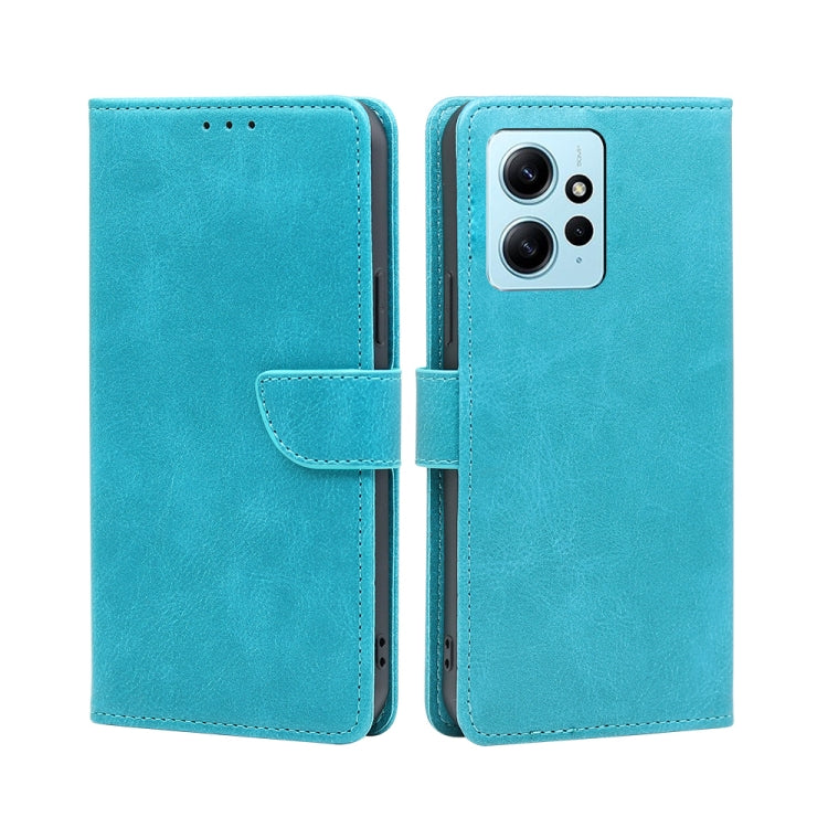 For Xiaomi Redmi Note 12 4G Global Calf Texture Buckle Flip Leather Phone Case