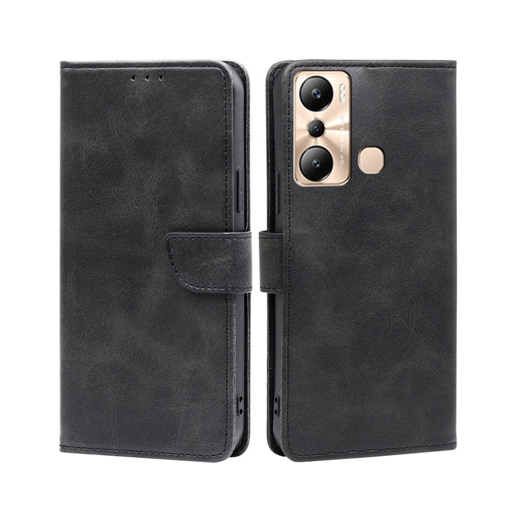 For Infinix Hot 20i Calf Texture Buckle Flip Leather Phone Case
