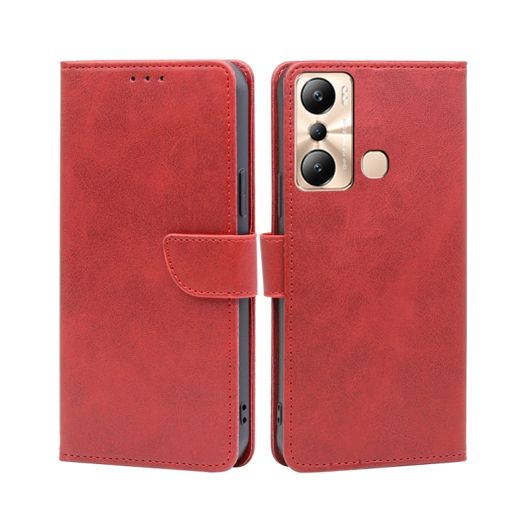 For Infinix Hot 20i Calf Texture Buckle Flip Leather Phone Case