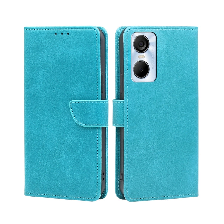 For Tecno Pop 6 Pro Calf Texture Buckle Flip Leather Phone Case