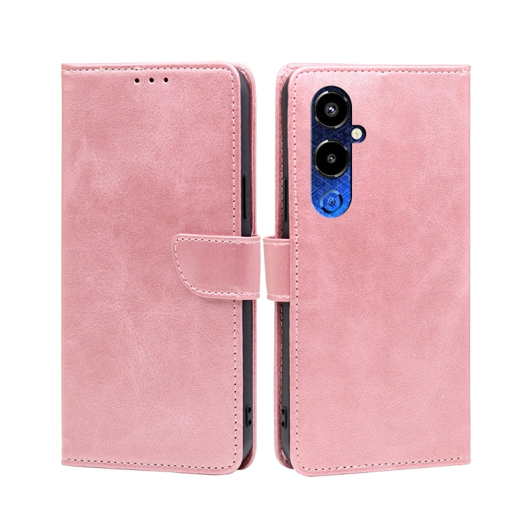 For Tecno Pova 4 Pro Calf Texture Buckle Flip Leather Phone Case