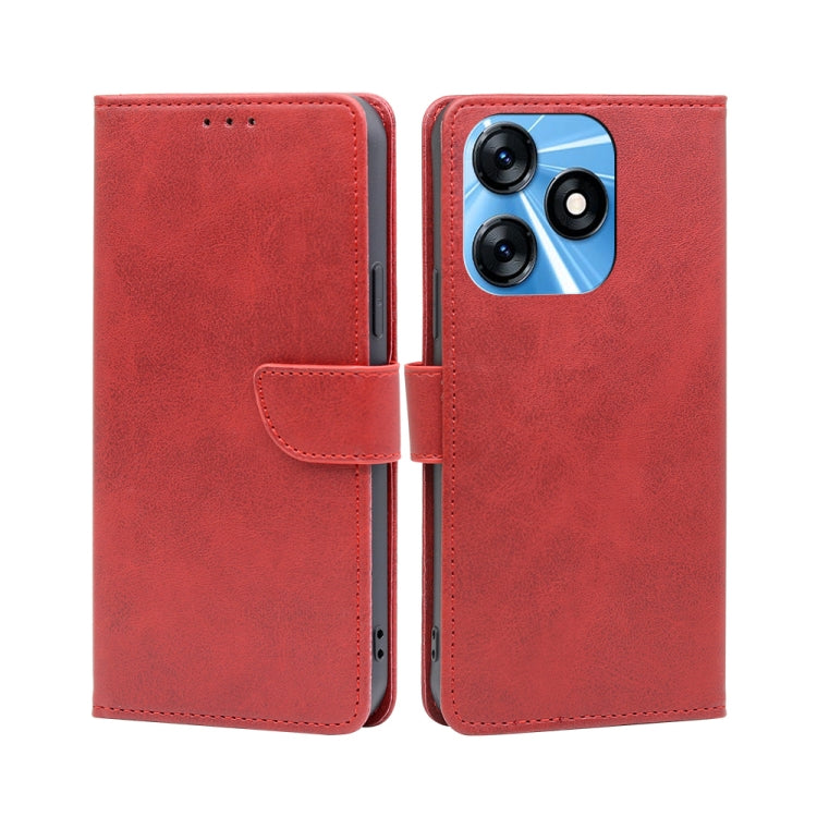 For Tecno Spark 10 4G Calf Texture Buckle Flip Leather Phone Case