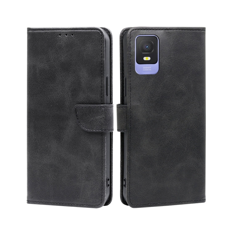For TCL 403 Calf Texture Buckle Flip Leather Phone Case