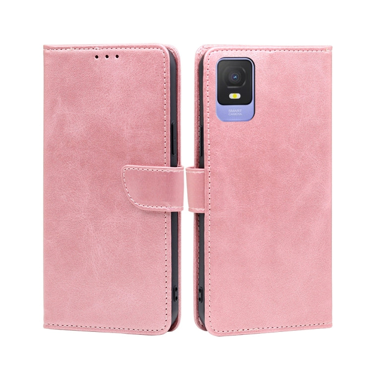 For TCL 403 Calf Texture Buckle Flip Leather Phone Case