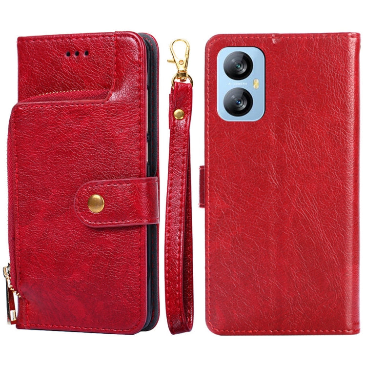 For Blackview A52 Zipper Bag Leather Phone Case