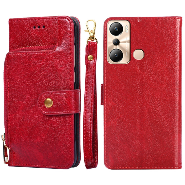 For Infinix Hot 20i Zipper Bag Leather Phone Case