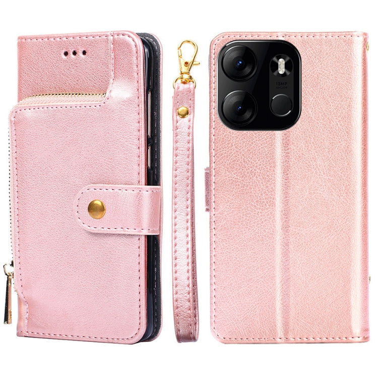 For Tecno Spark Go 2023 Zipper Bag Leather Phone Case