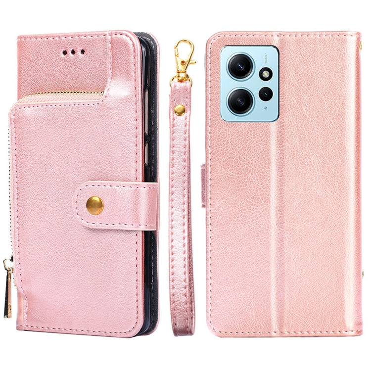 For Xiaomi Redmi Note 12 4G Global Zipper Bag Leather Phone Case