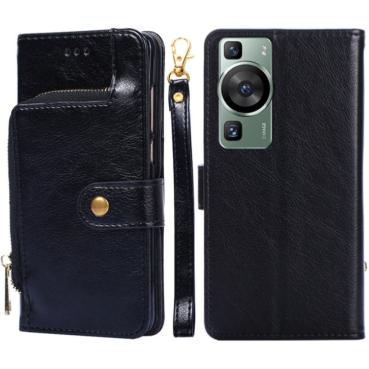 For Huawei P60 / P60 Pro Zipper Bag Leather Phone Case