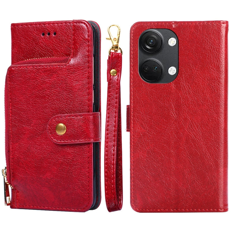 For OnePlus Ace 2V 5G Zipper Bag Leather Phone Case
