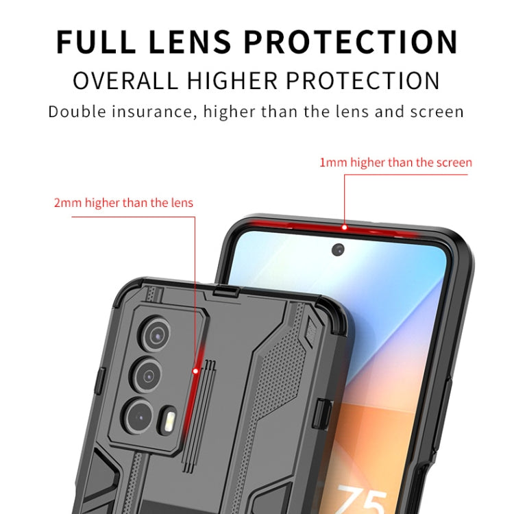 For vivo iQOO Z5 5G Supersonic PC + TPU Shock-proof Protective Phone Case with Holder