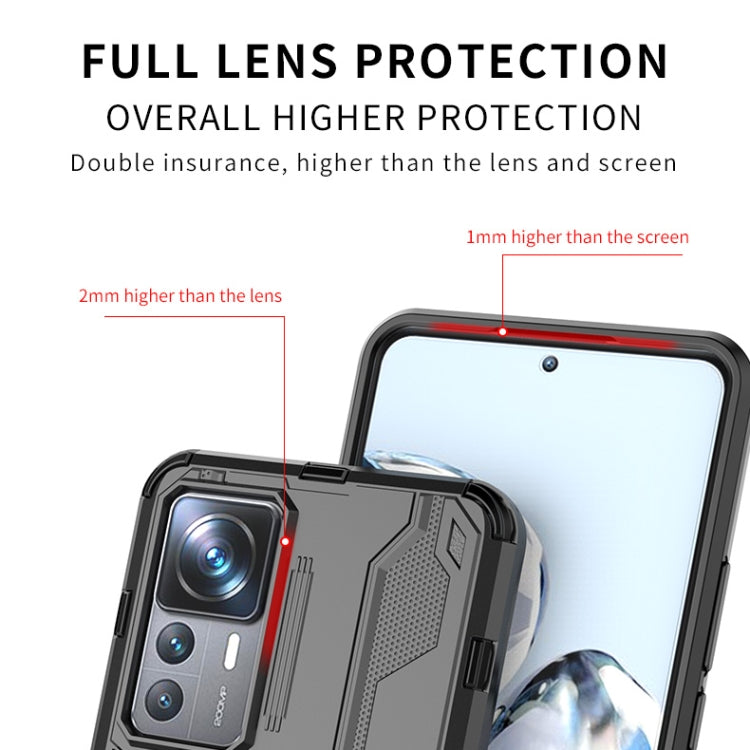 For Xiaomi 12T 5G Supersonic PC + TPU Shock-proof Protective Phone Case with Holder