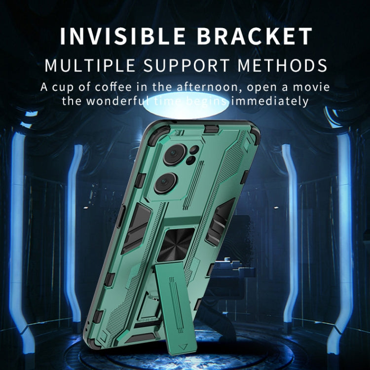 For OPPO Reno7 Pro 5G Supersonic PC + TPU Shock-proof Protective Phone Case with Holder