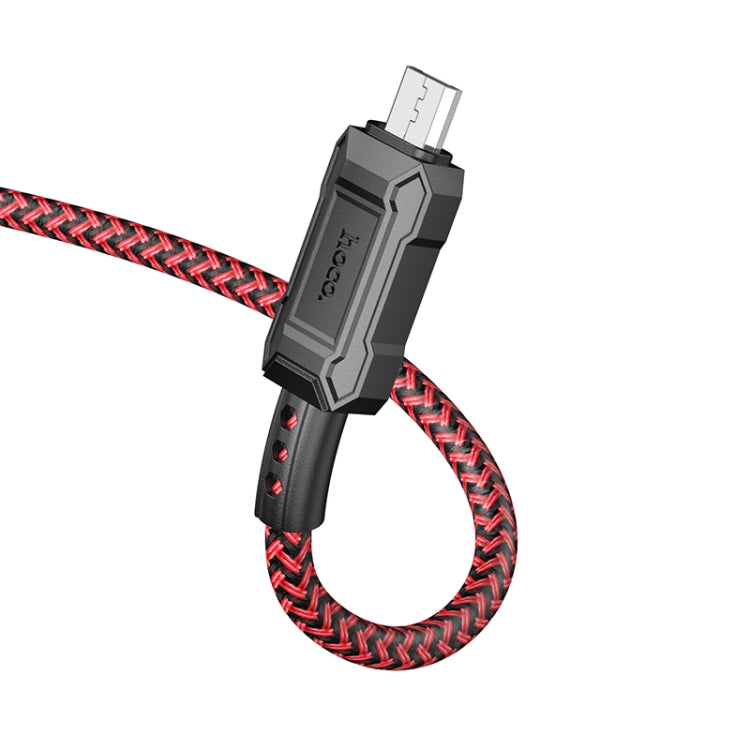 hoco X94 Leader 2.4A USB to Micro USB Charging Data Dable, Length:1m(Red)