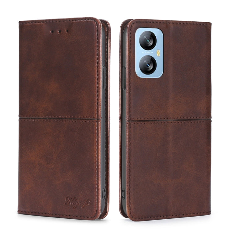 For Blackview A52 Cow Texture Magnetic Horizontal Flip Leather Phone Case