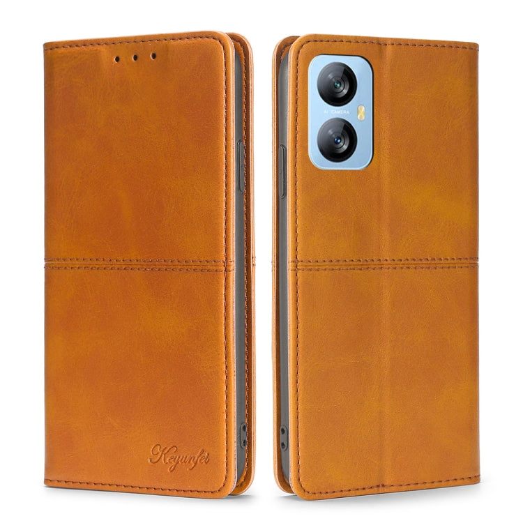 For Blackview A52 Cow Texture Magnetic Horizontal Flip Leather Phone Case