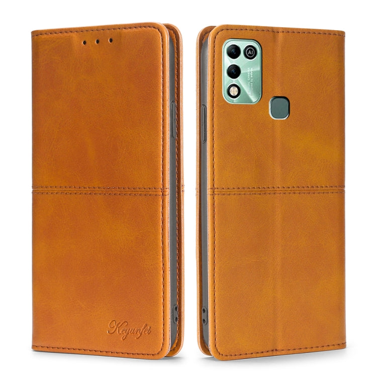 For Infinix Hot 11 Play Cow Texture Magnetic Horizontal Flip Leather Phone Case