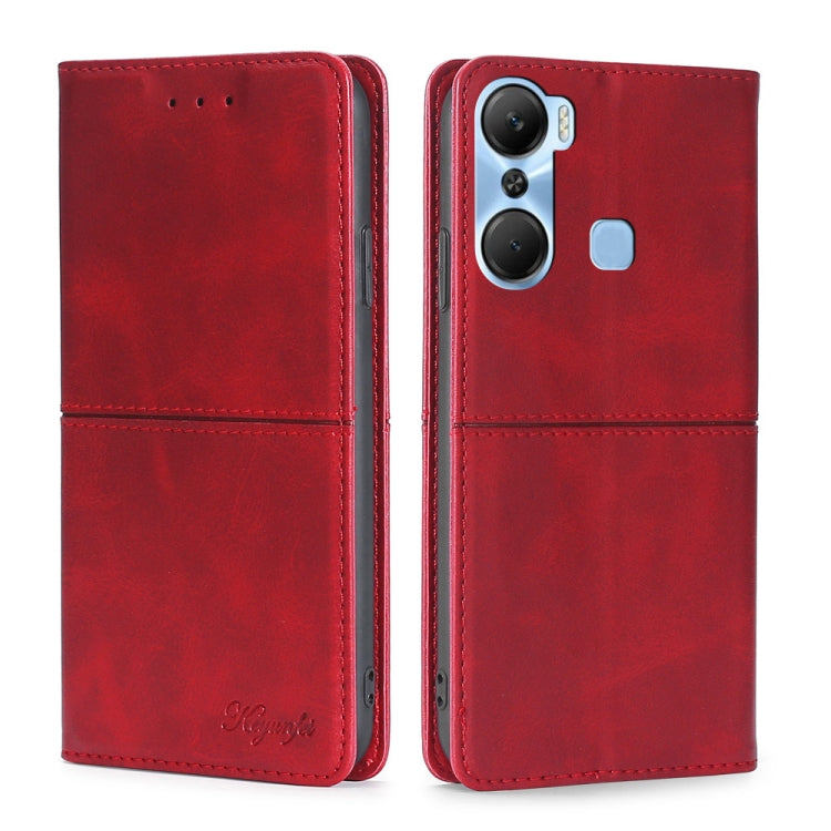 For Infinix Hot 12 Pro Cow Texture Magnetic Horizontal Flip Leather Phone Case